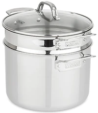 Viking 3-Ply Stainless Steel 13-Piece Cookware Set with Glass Lids