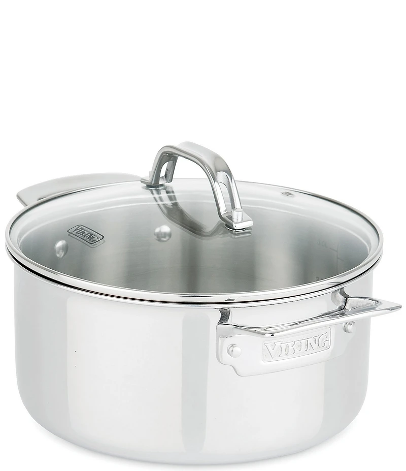 Viking 3-Ply Stainless Steel 13-Piece Cookware Set with Glass Lids
