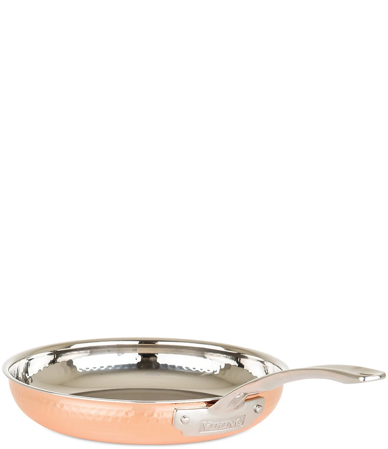 Viking 3-Ply Stainless Steel Copper Clad Hammered, 10 Piece Cookware Set