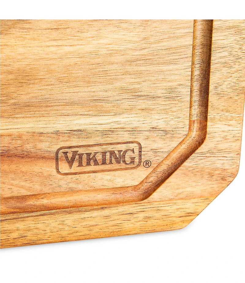 Viking Acacia Wood Carving Board with Juice Groove