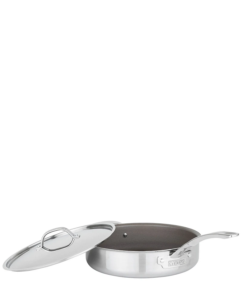 Viking PureGlide Pro Collection 3-Ply Nonstick 4.5 Qt. Saute Pan with Helper Handle and Lid