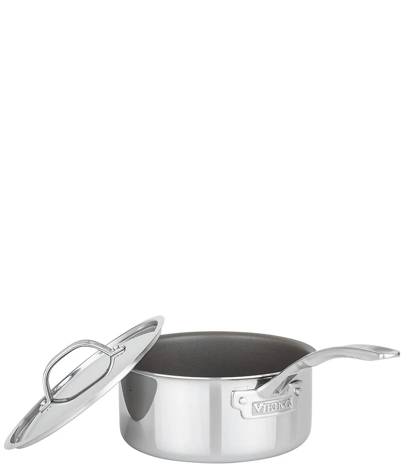 Viking PureGlide Pro Collection 3-Ply Nonstick Stainless Steel Sauce Pan with Lid