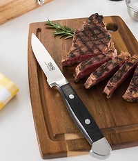 Viking Steakhouse Pakka Wood 6-Piece Black Steak Knife Set with Commemorative Box