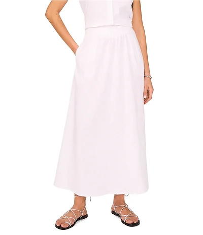 Vince Camuto A-Line Linen Blend Maxi Skirt