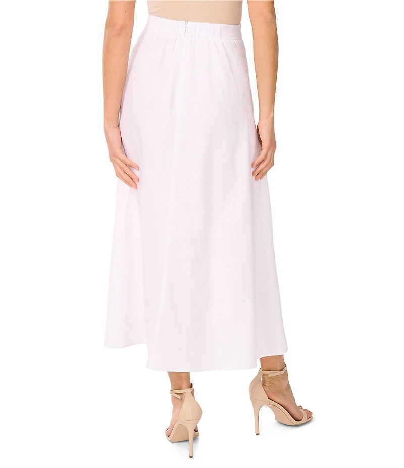 Vince Camuto A-Line Linen Blend Maxi Skirt