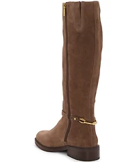 Vince Camuto Adria Suede Link Hardware Tall Riding Boots