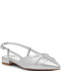 Vince Camuto Agnes Leather Bunched Toe Slingback Flats