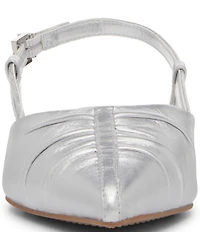 Vince Camuto Agnes Leather Bunched Toe Slingback Flats