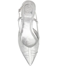 Vince Camuto Agnes Leather Bunched Toe Slingback Flats