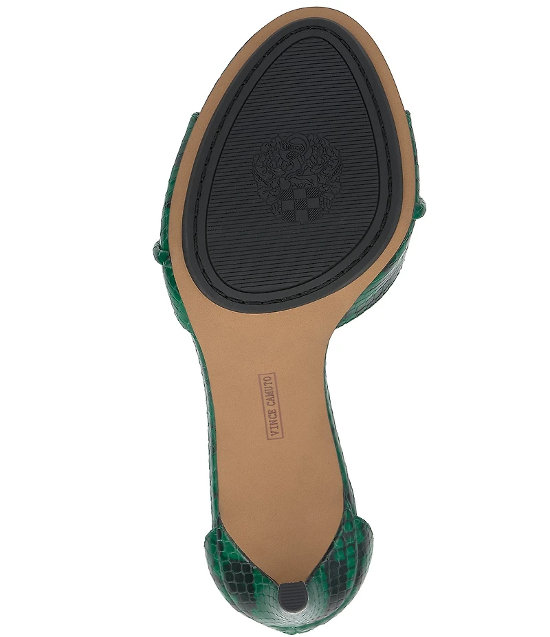 Vince Camuto Alinna Strappy Snake Print Leather O-Ring Dress Sandals