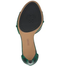 Vince Camuto Alinna Strappy Snake Print Leather O-Ring Dress Sandals