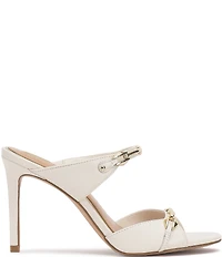 Vince Camuto Ambra Leather Double Link Hardware High Heel Dress Slide Sandals