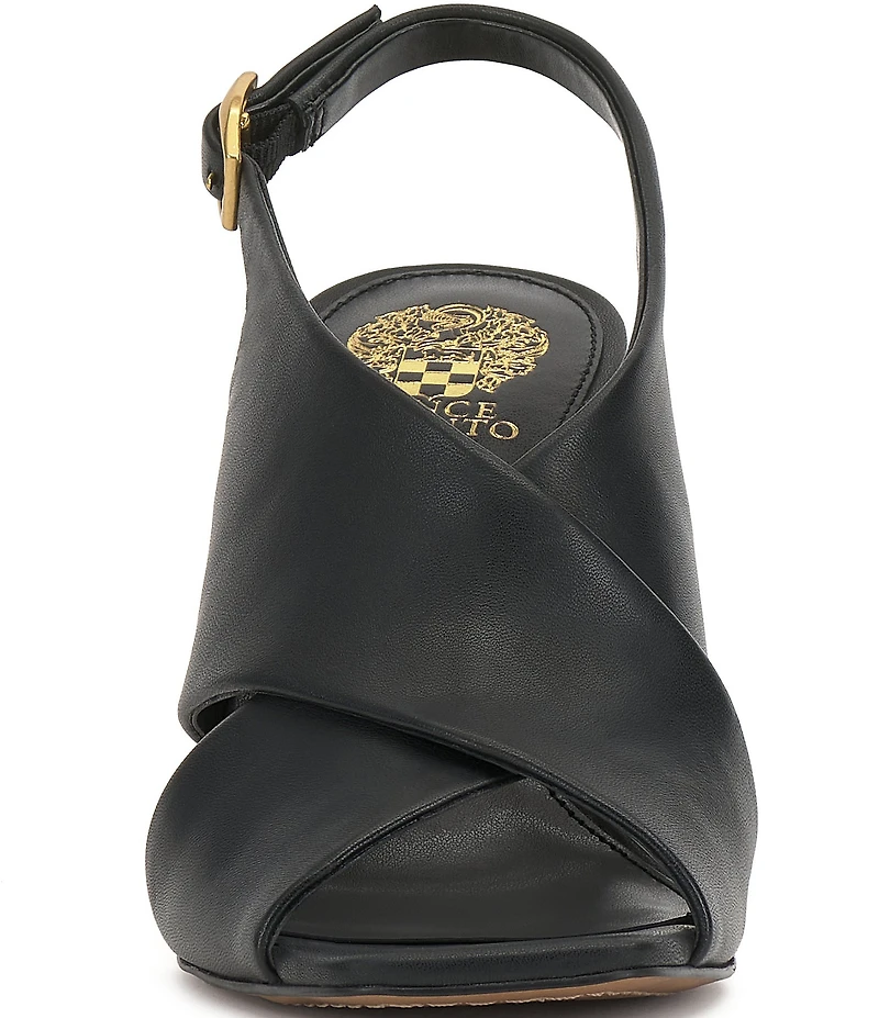 Vince Camuto Ameira Leather Cross Band Slingback Wedge Sandals