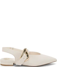 Vince Camuto Amoret Leather Buckle Hardware Mary Jane Slingback Flats