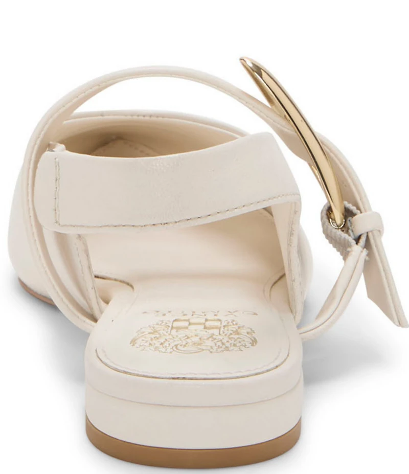 Vince Camuto Amoret Leather Buckle Hardware Mary Jane Slingback Flats