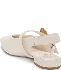 Vince Camuto Amoret Leather Buckle Hardware Mary Jane Slingback Flats