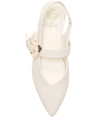 Vince Camuto Amoret Leather Buckle Hardware Mary Jane Slingback Flats