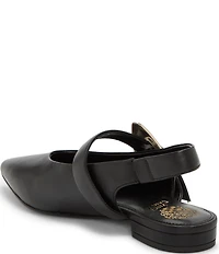 Vince Camuto Amoret Leather Buckle Hardware Mary Jane Slingback Flats