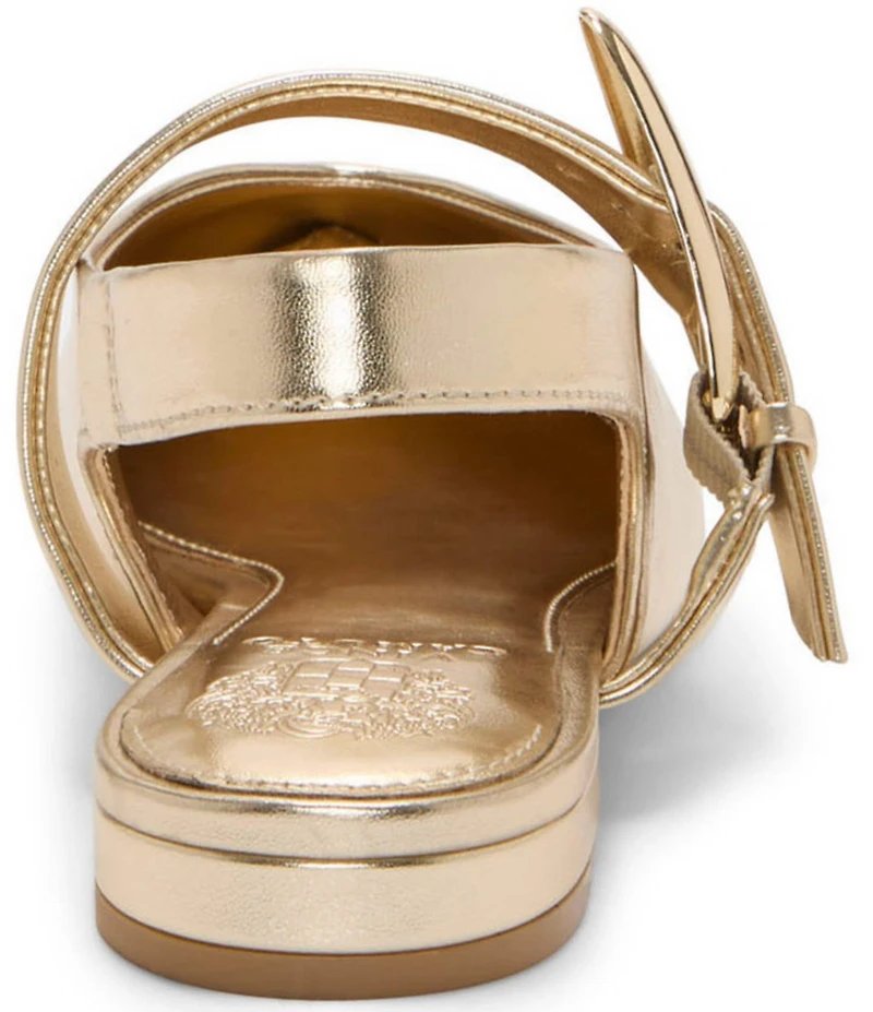 Vince Camuto Amoret Metallic Buckle Hardware Mary Jane Slingback Flats