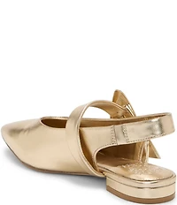 Vince Camuto Amoret Metallic Buckle Hardware Mary Jane Slingback Flats