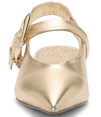 Vince Camuto Amoret Metallic Buckle Hardware Mary Jane Slingback Flats