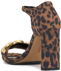 Vince Camuto Aurelia Suede Chain Link Hardware High Heel Dress Sandals