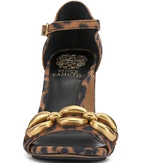 Vince Camuto Aurelia Suede Chain Link Hardware High Heel Dress Sandals