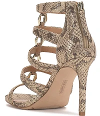 Vince Camuto Azelie Snake Print Hardware Detail Gladiator Dress Sandals