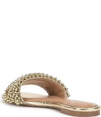 Vince Camuto Balea Metallic Beaded Slides