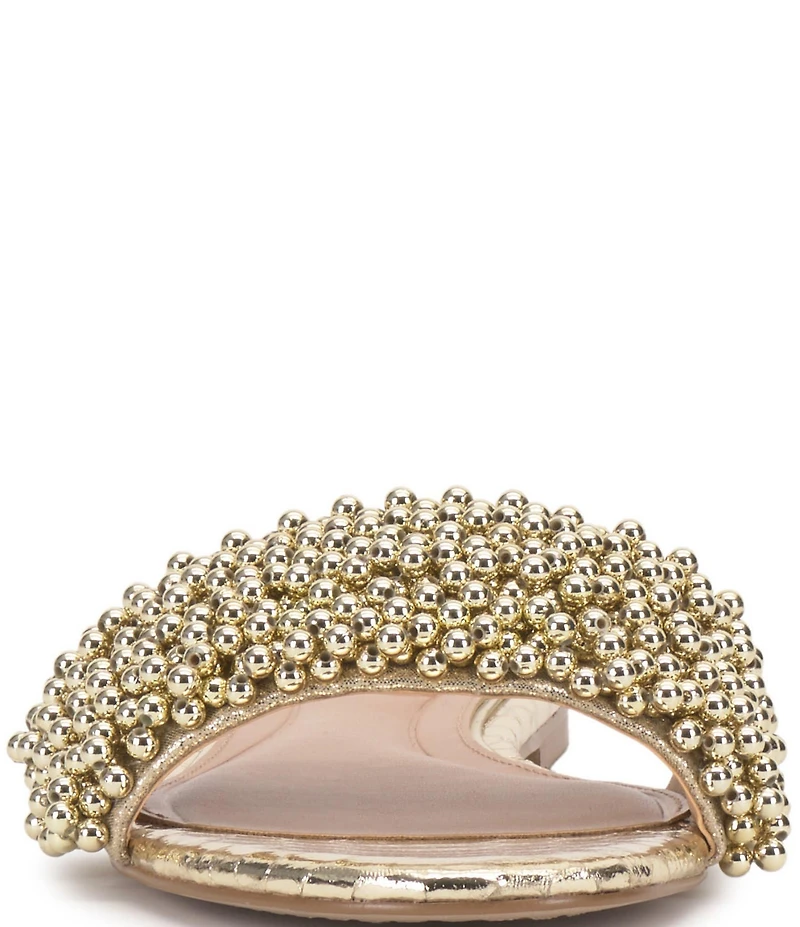 Vince Camuto Balea Metallic Beaded Slides