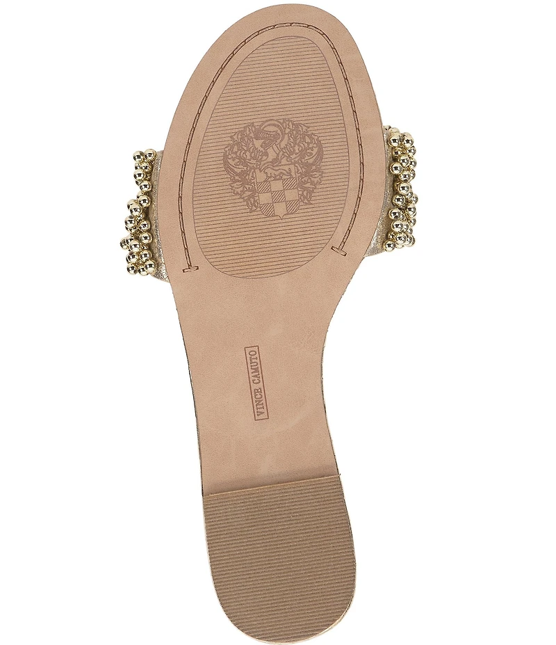 Vince Camuto Balea Metallic Beaded Slides
