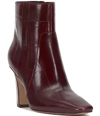 Vince Camuto Bayla Croco Printed Leather Booties