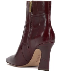 Vince Camuto Bayla Croco Printed Leather Booties