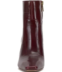 Vince Camuto Bayla Croco Printed Leather Booties