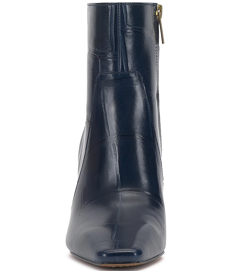 Vince Camuto Bayla Croco Printed Leather Booties