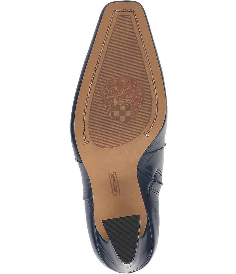 Vince Camuto Bayla Croco Printed Leather Booties