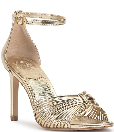 Vince Camuto Blaine Metallic Strappy Band Ankle Strap Dress Sandals