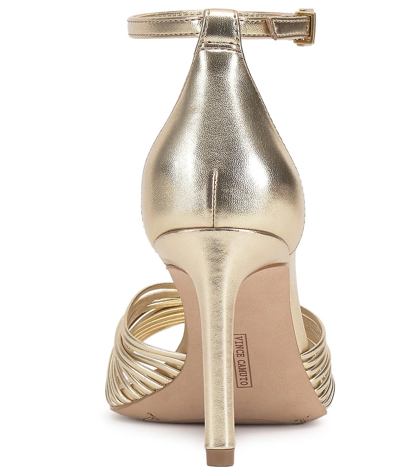 Vince Camuto Blaine Metallic Strappy Band Ankle Strap Dress Sandals