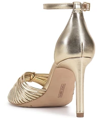 Vince Camuto Blaine Metallic Strappy Band Ankle Strap Dress Sandals