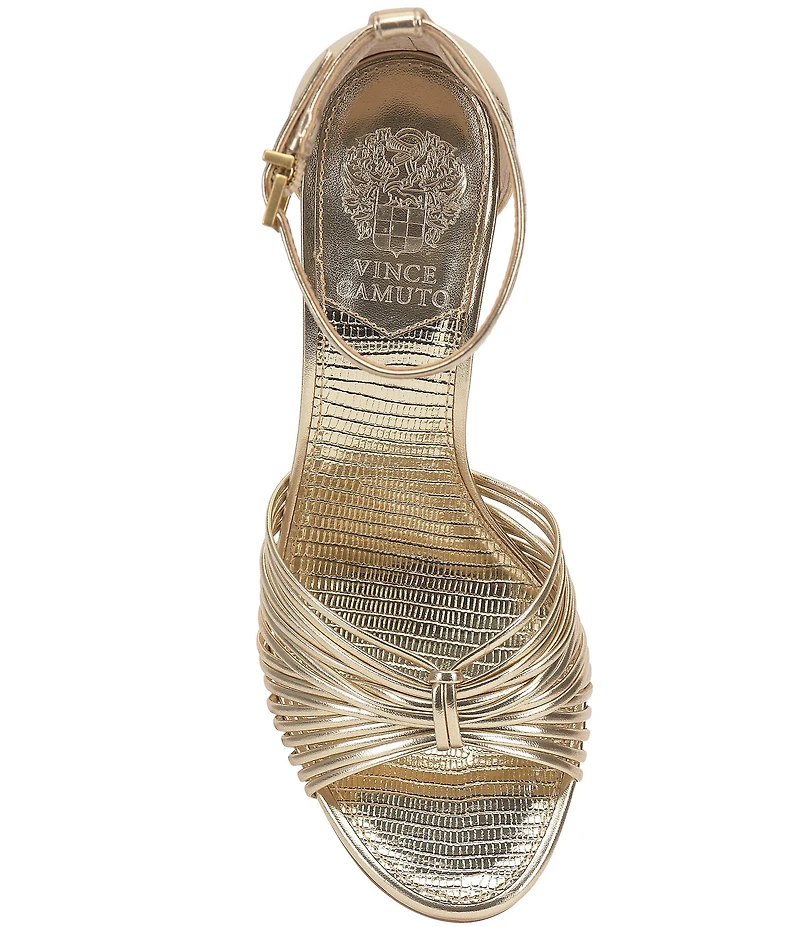 Vince Camuto Blaine Metallic Strappy Band Ankle Strap Dress Sandals