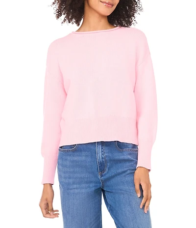 Vince Camuto Boat Neck Long Sleeve Sweater