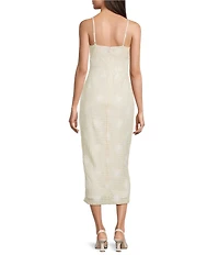 Vince Camuto Bustier Sleeveless Midi Sheath Dress