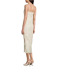 Vince Camuto Bustier Sleeveless Midi Sheath Dress