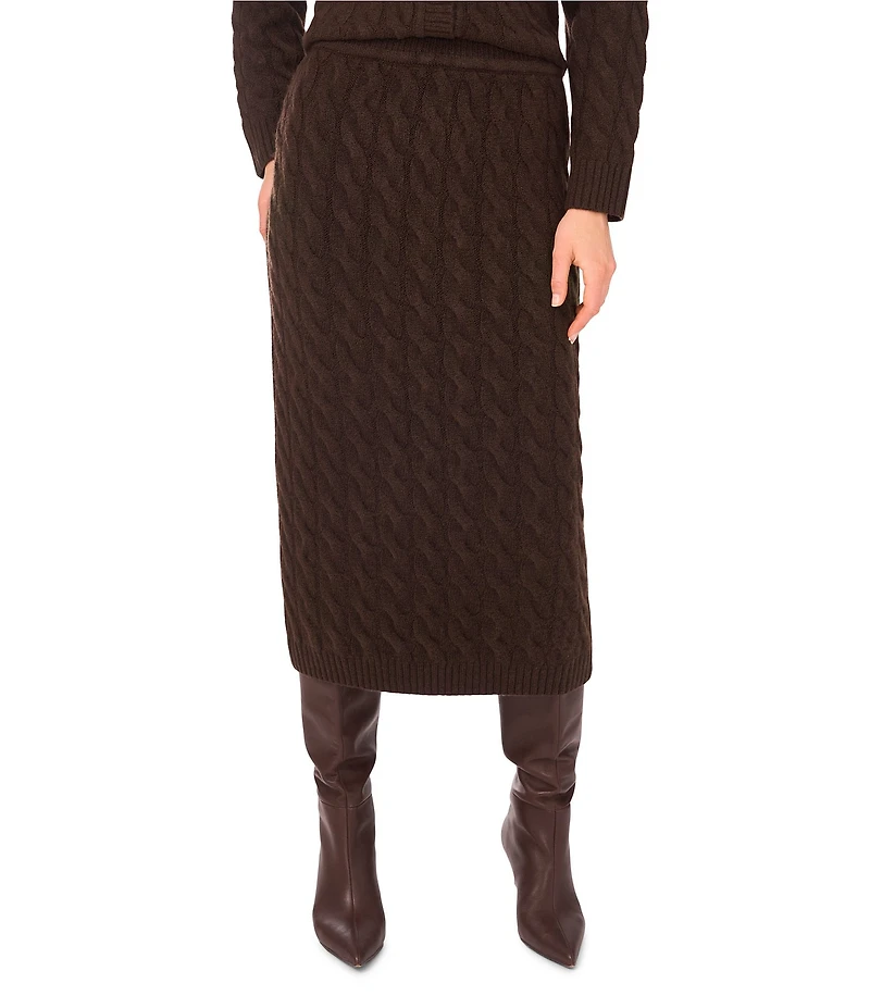 Vince Camuto Coordinating Cable Knit Pencil Skirt
