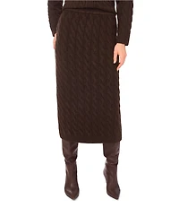 Vince Camuto Coordinating Cable Knit Pencil Skirt
