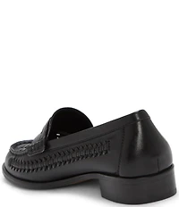 Vince Camuto Calie Braided Leather Flat Loafers