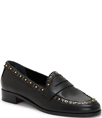 Vince Camuto Camdyn Studded Leather Penny Loafers