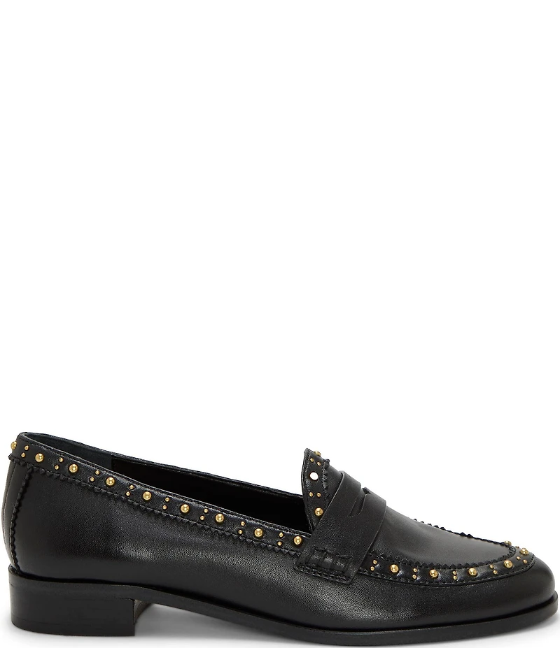 Vince Camuto Camdyn Studded Leather Penny Loafers