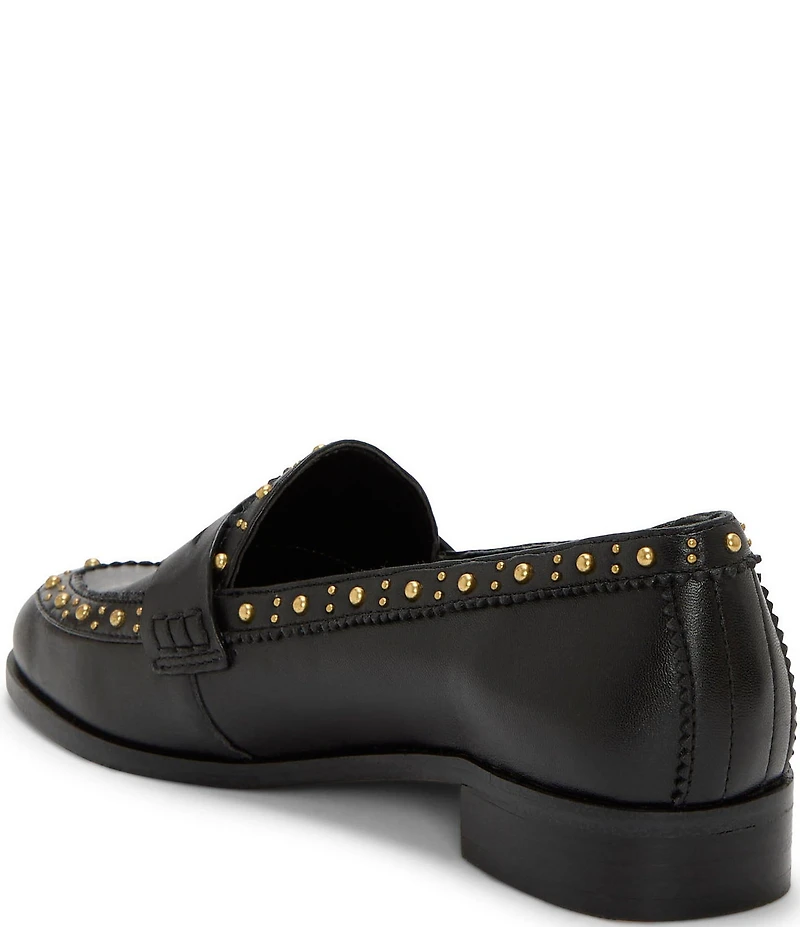 Vince Camuto Camdyn Studded Leather Penny Loafers