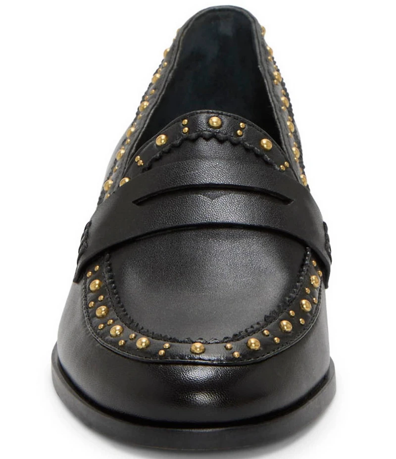 Vince Camuto Camdyn Studded Leather Penny Loafers